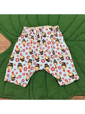 The Keiki Department 2T Kokeshi Doll Flower Harem Print